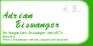 adrian biswanger business card